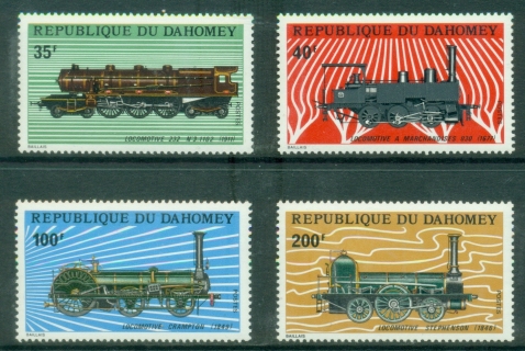 Dahomey-1974-Steam-Locomotives-Trains-MUH Dahomey-1974-Steam-Locomotives-Trains-MUH