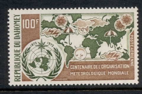 Dahomey-1973-WHO, map, Meterological Cooperation