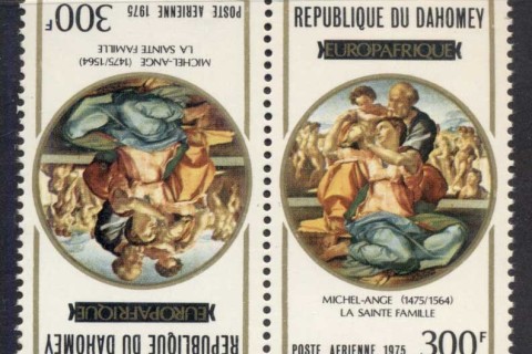 Dahomey-1964-Europ Afrique , paintings by Michaelangelo, tete-beche pr