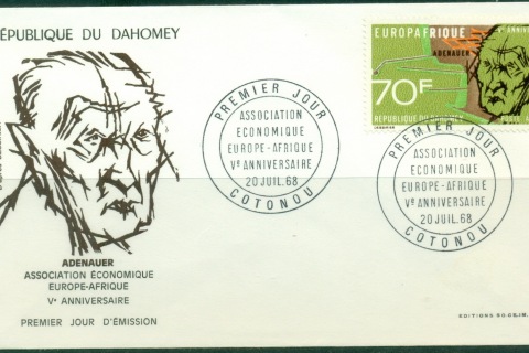 Dahomey-1968-Europ Afrique, Adenauer FDC