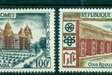 Dahomey-1960-Somba House & Royal Court Airmails