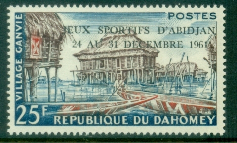 Dahomey-1961-Village-Ganvie-Opt-Abidjan-Games-MLH