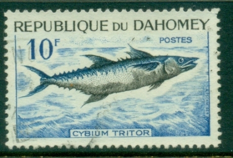 Dahomey-1965-Marine-Life-Fish-10f-FU