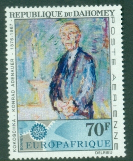 Dahomey-1967-Europ-Afrique-Konrad-Adenauer-MUH