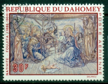 Dahomey-1968-Xmas-paintings-30f-CTO