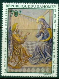 Dahomey-1968-Xmas-paintings-70f-MUH