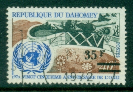 Dahomey-1972-OAU-Surcharged-35f-on-40f-FU