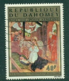 Dahomey-1974-Xmas-painting-40f-FU