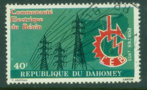 Dahomey-1975-Benin-Electric-Company-40f-FU