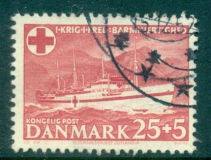 Denmark-1951-Red-Cross-Ship-FU