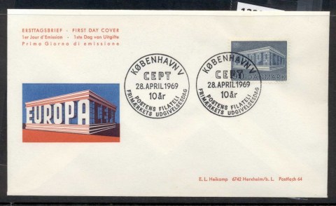 Denmark-1969-Europa-Building-FDC