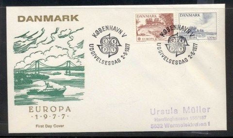 Denmark-1977-Europa-Landscapes-FDC