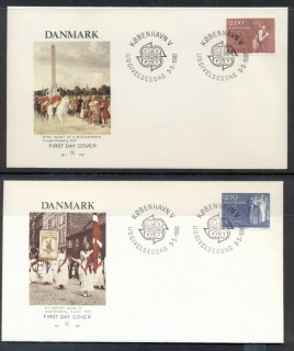 Denmark-1982-Europa-History-2x-FDC