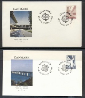 Denmark-1983-Europa-Human-Genius-2x-FDC