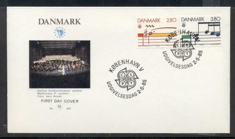 Denmark-1985-Europa-Music-year-FDC