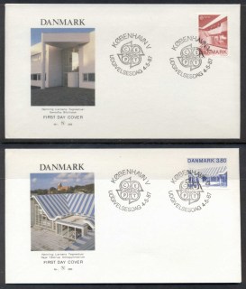 Denmark-1987-Europa-Architecture-2x-FDC