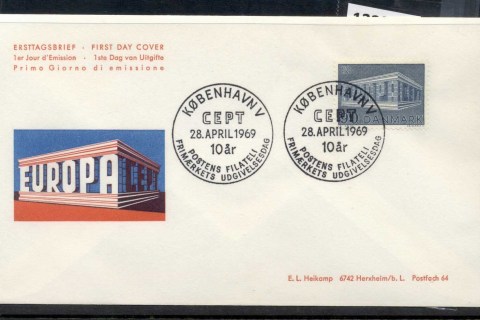 Denmark-1969-Europa-Building-FDC