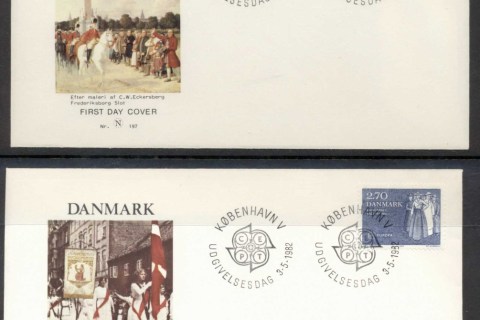 Denmark-1982-Europa-History-2x-FDC