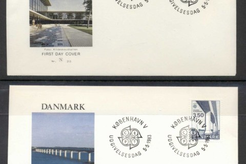 Denmark-1983-Europa-Human-Genius-2x-FDC
