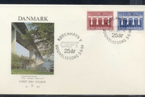 Denmark-1984-Europa-Bridge-FDC