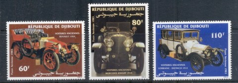 Djibouti-1983-Vintage-Motor-Cars-MUH