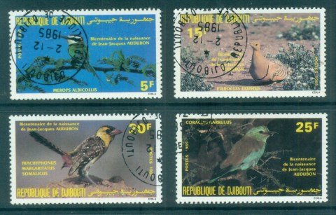 Djibouti-1985-Audubon-Birds-CTO