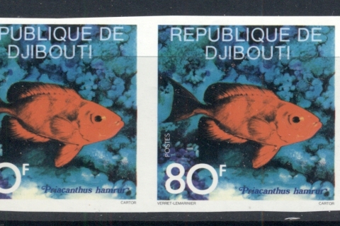 Djibouti Fish 80f pr IMPERF