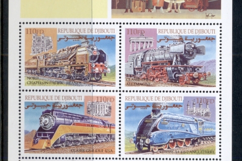 Djibouti-2000-Trains-of-the-World-sheetlet-MUH