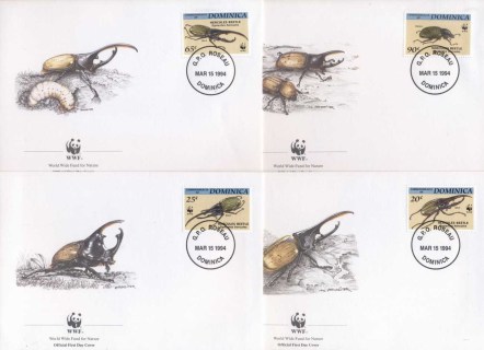 Dominica-1994 WWF Hercules Beetle FDC