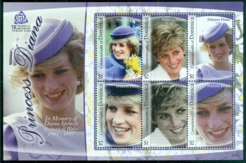 Dominica-2007 Princess Diana in Memoriam, 10th Anniv., MS