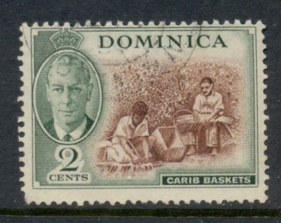 Dominica-1951-KGVI-Pictorial-2c-Carib-Baskets-FU