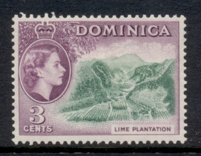 Dominica-1954-QEII-Pictorial-3c-MH