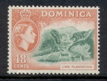 Dominica-1954-QEII-Pictorial-48c-MLH