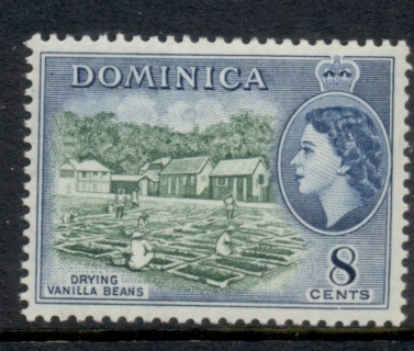 Dominica-1954-QEII-Pictorial-8c-MLH