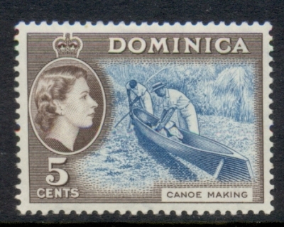 Dominica-1957-QEII-Pictorial-5c-MLH