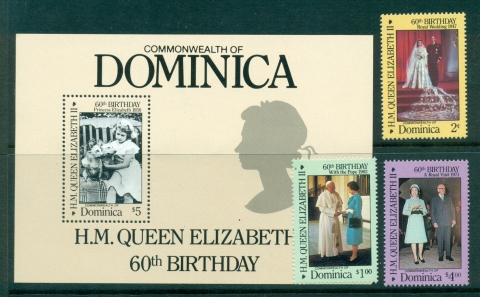 Dominica-1986-QEII-60th-Birthday-MS-MUH-Lot30224