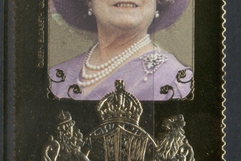 Dominica-1999 Queen Mother 100th Birthday gold foil embossed