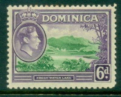 Dominica-1938-47-KGVI-Pictorial-6d-Fresh-Water-Lake-MLH
