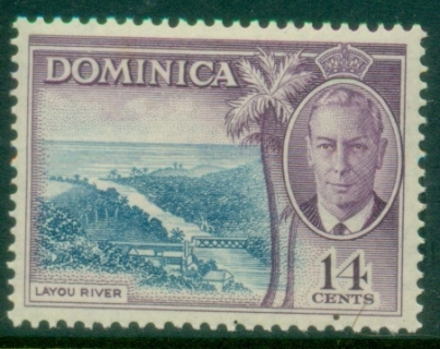 Dominica-1951-KGVI-Pictorial-14c-Layou-River-MLH
