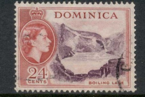 Dominica-1954-QEII-Pictorial-24c-Boiling-Lake-FU