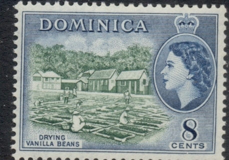 Dominica-1954-QEII-Pictorial-8c-MLH