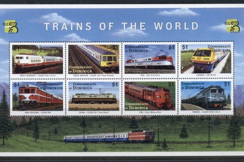 Dominica-1999-Trains-of-the-World-MS-MUH