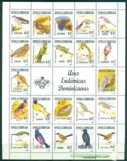 Dominican-Republic-1996-Birds-Sheet25-MUH