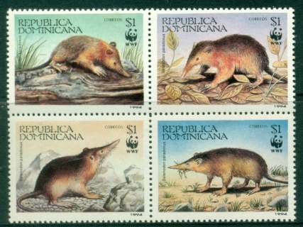 Dominican-Republic-1994-WWF-Haitian-Solenodon-MUH