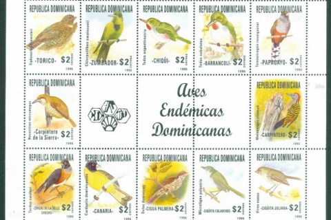 Dominican-Republic-1996-Birds-Sheet25-MUH