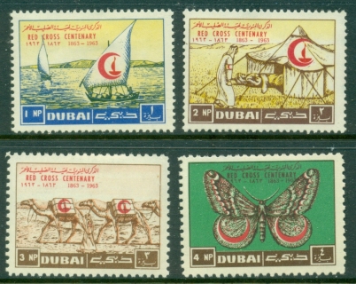 Dubai-1963-Mi26-29-Red-Cross-Centenary-MLH