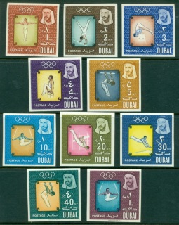 Dubai-1964-Mi129B-138B-Summer-Olympics-Tokyo-IMPERF-MUH