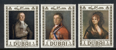 Dubai-1967-Mi292-4-Paintings-by-Goya-MUH-MUH