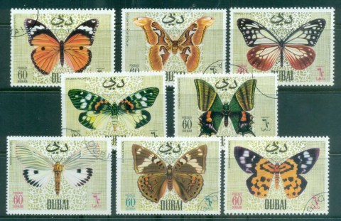 Dubai-1968-Butterflies-CTO-lot77211