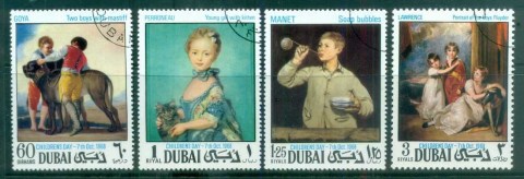 Dubai-1968-Childrens-Day-Paintings-CTO-lot77235